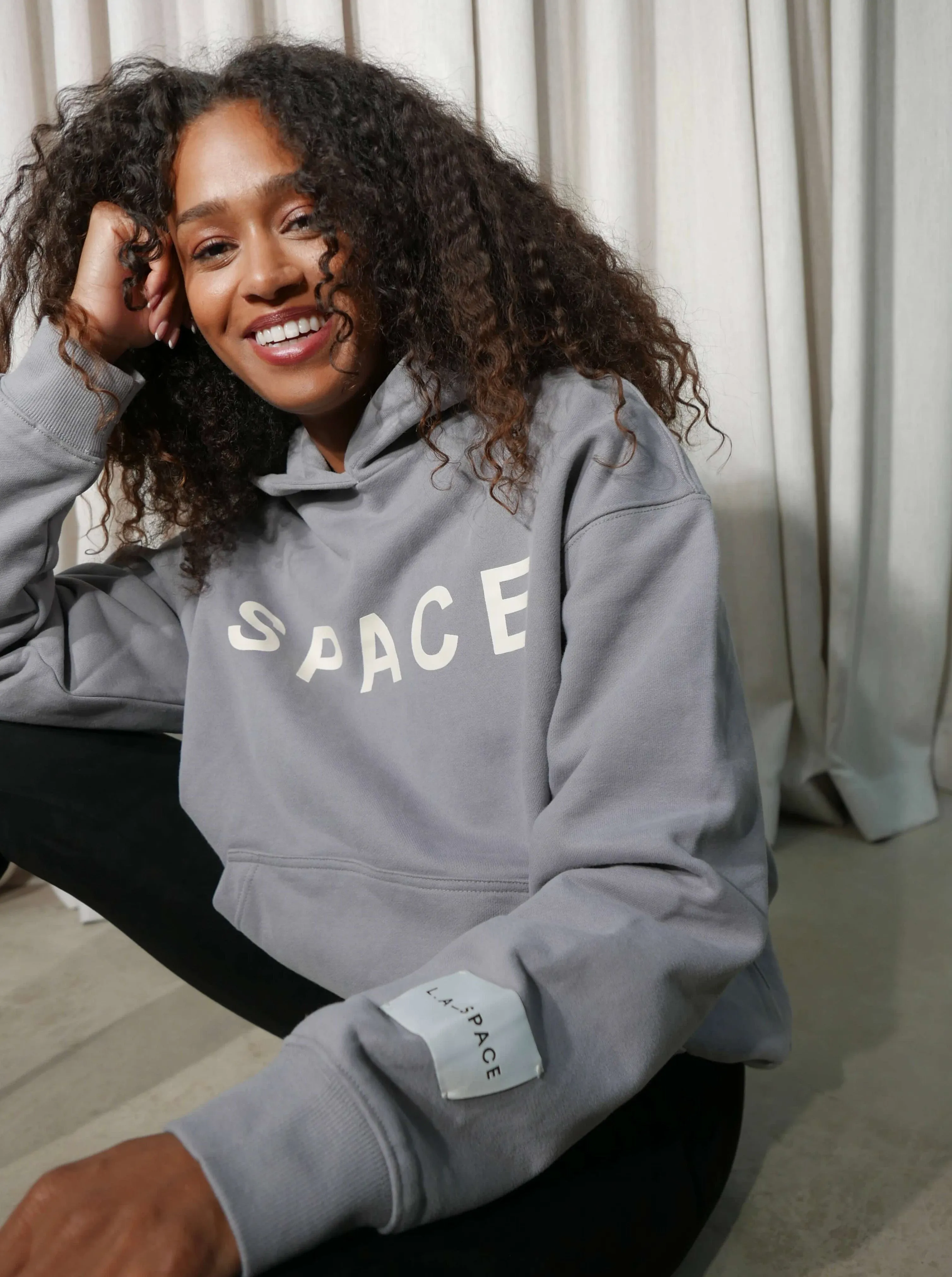 'SPACE' OVERSIZED HOODIE SLATE GREY