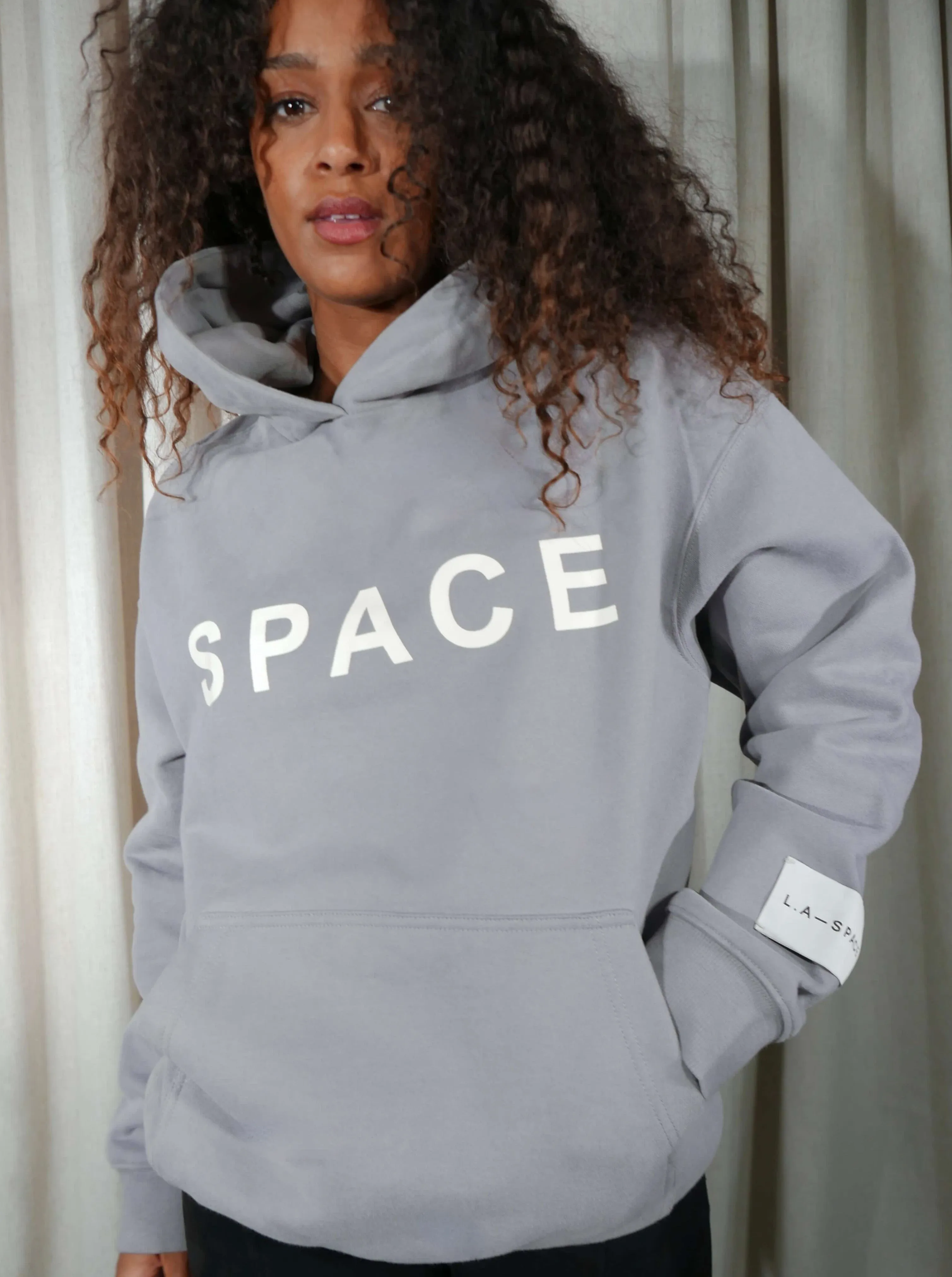 'SPACE' OVERSIZED HOODIE SLATE GREY