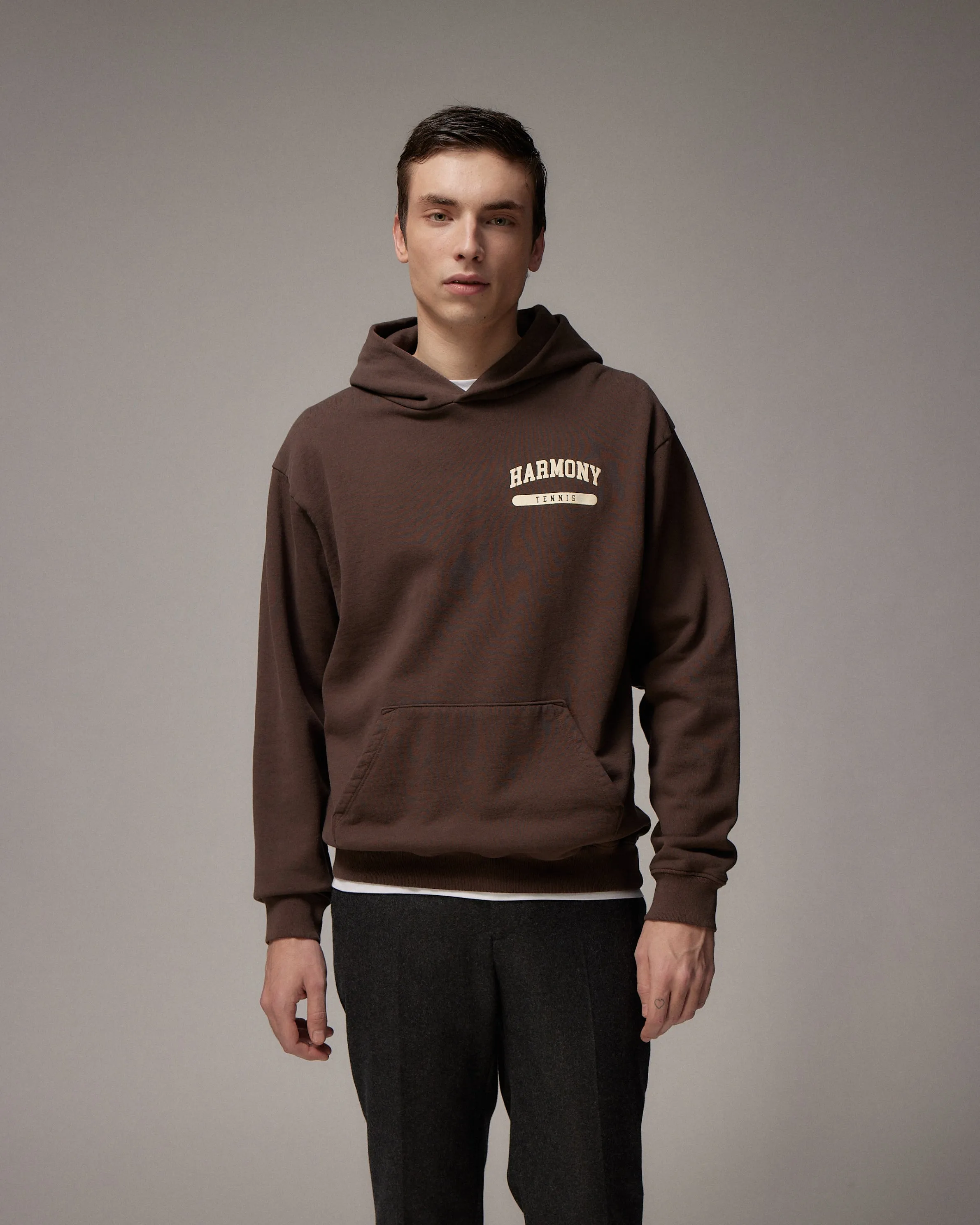 Tennis Hoodie - Chocolat - Cotton Jersey