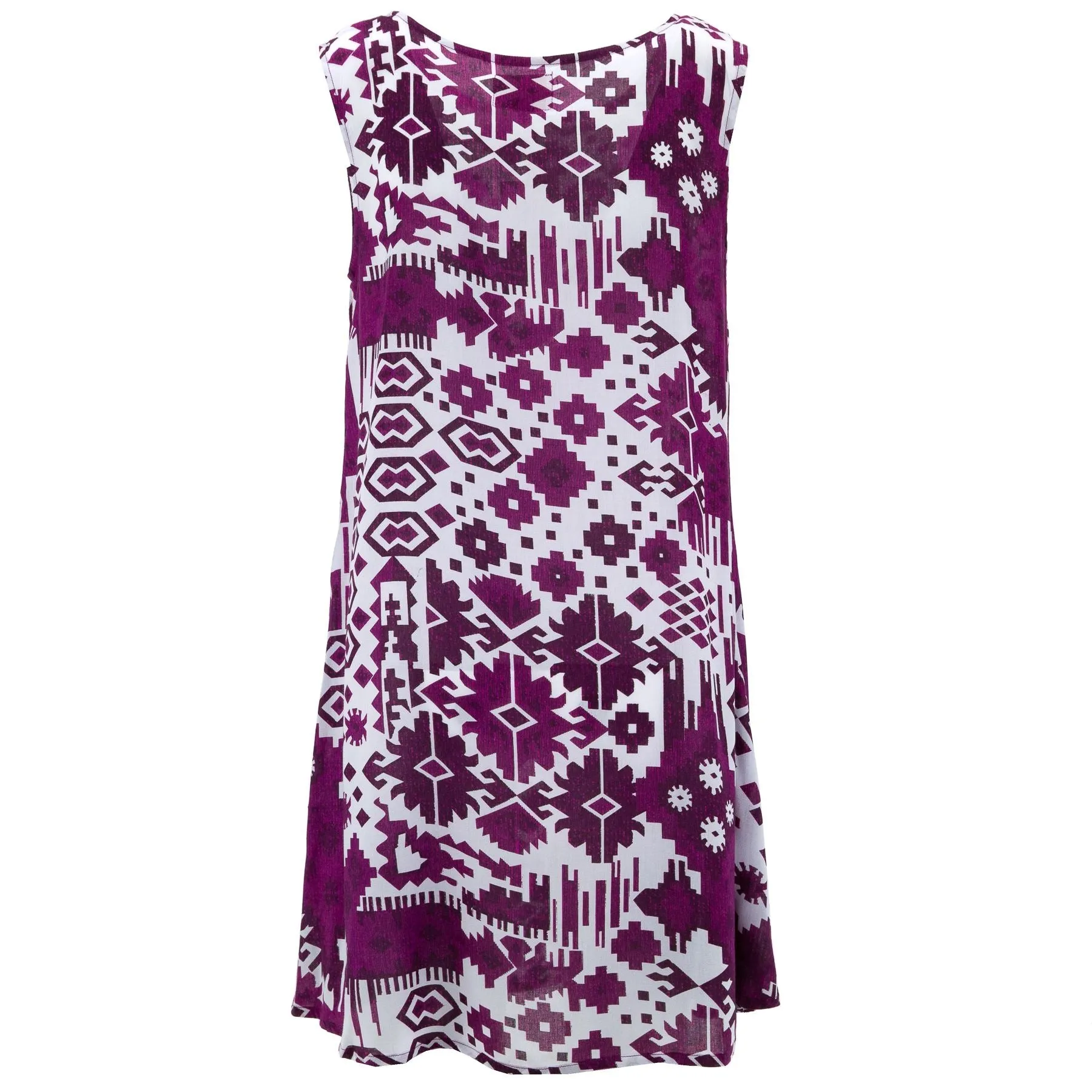 The Swirl Shift Dress - Purple Aztec