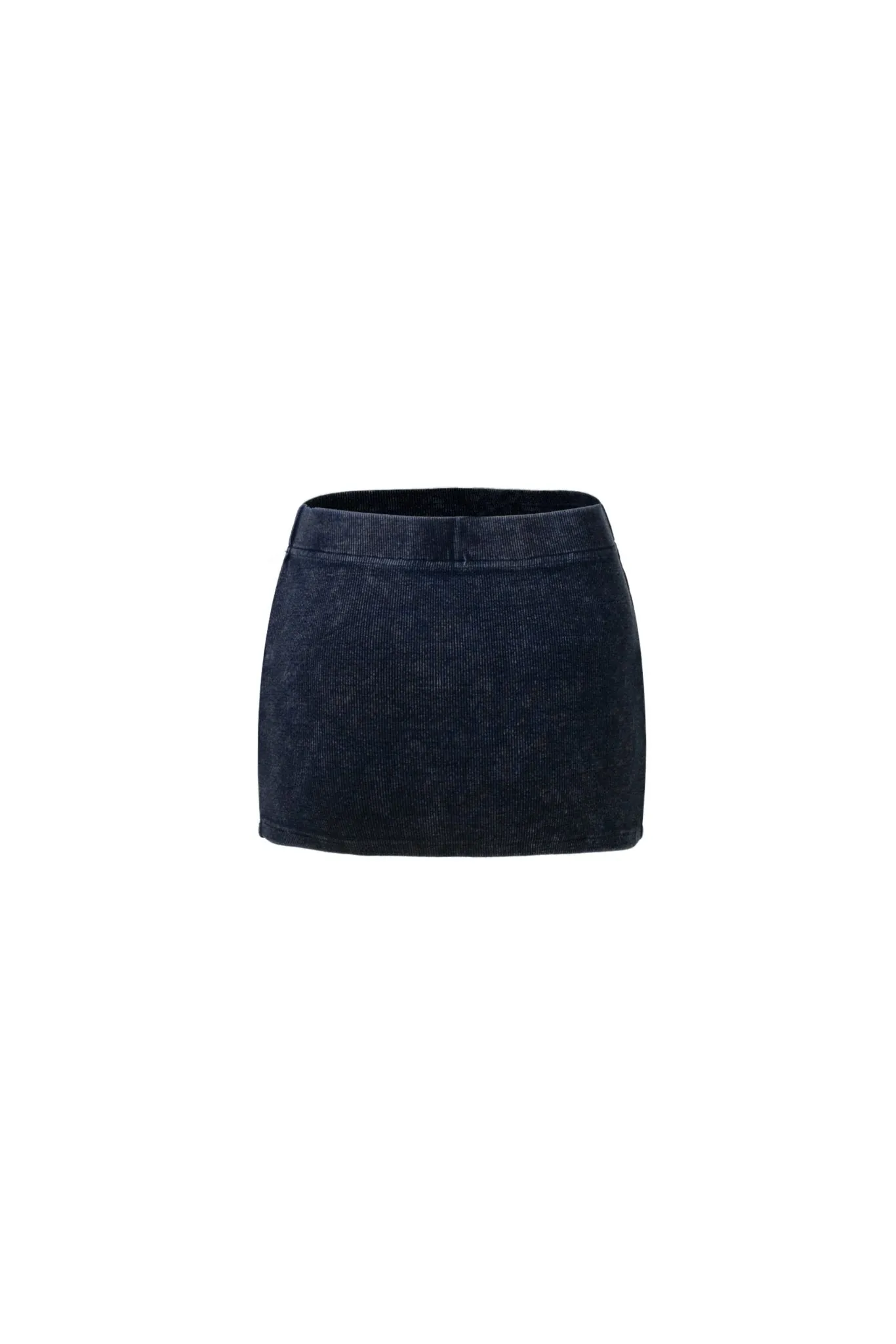 Thread Stripe Mini Skirt Blue