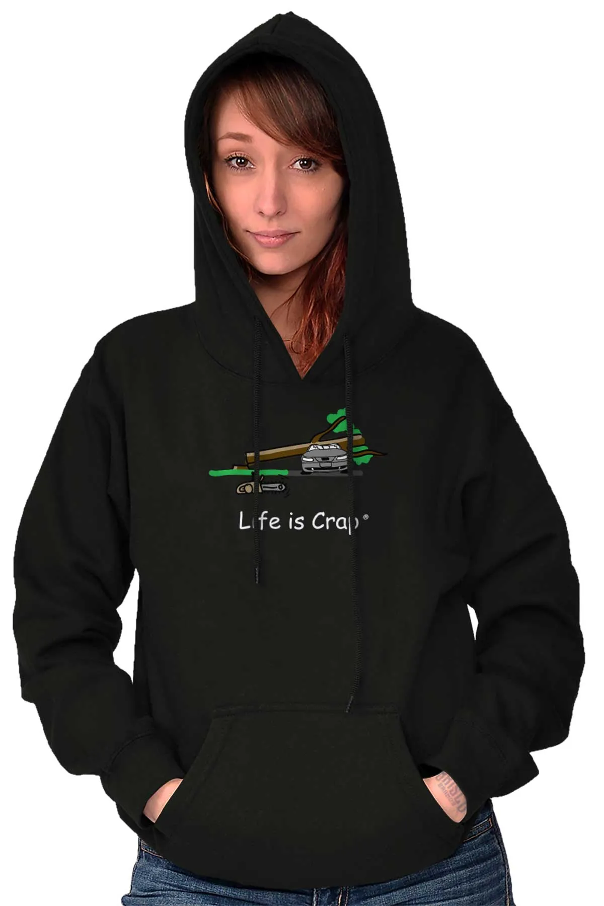 Tree On Car Hoodie