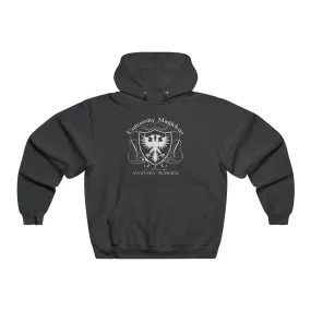 University Magickus Oversize Unisex White Emblem Hoodie