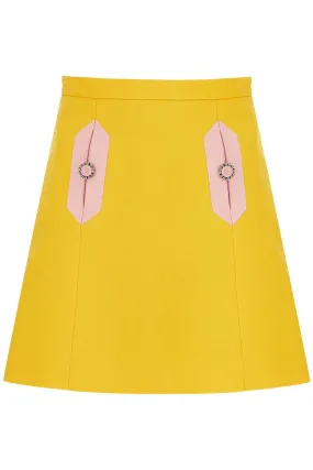 Valentino Garavani Wool And Silk Mini Skirt