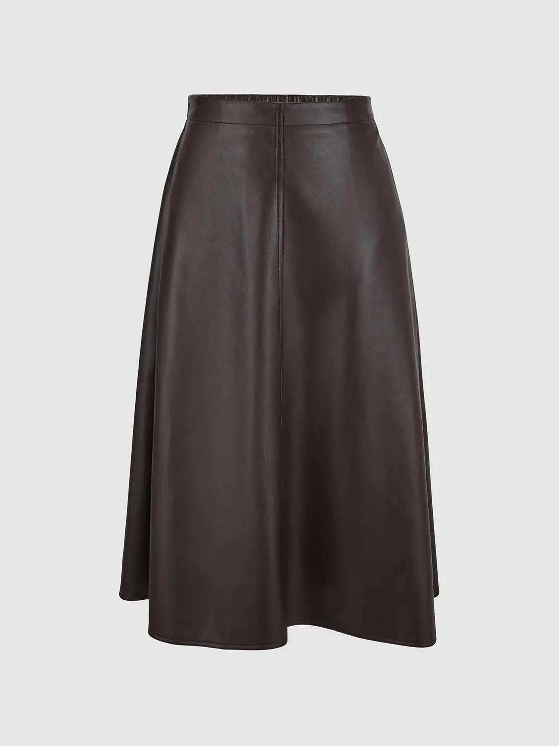 Vegan Leather A-Line Skirts