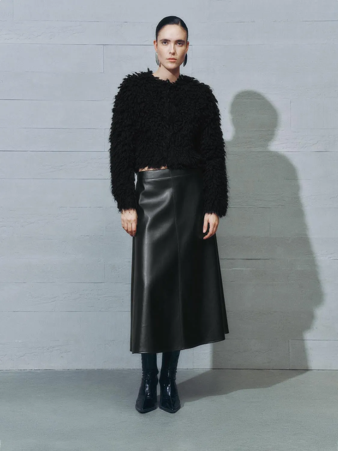 Vegan Leather A-Line Skirts