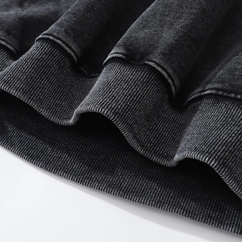 Washed Anime Hoodie Oversized